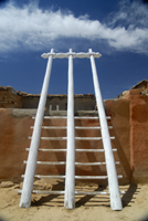 Photograph of ladder in Acoma Pueblo