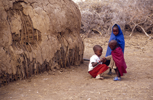 Photograph of 3 Maasi Children