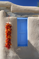 Photograph of Blue Window with Ristra